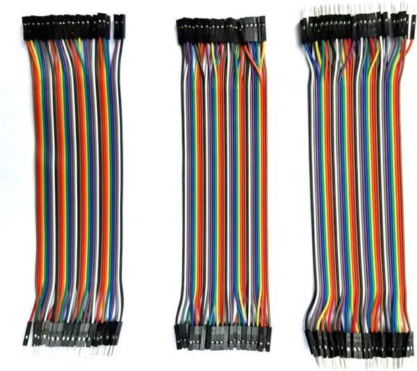 Jumper Wire Set - M2M, M2F, F2F (40 pcs each)